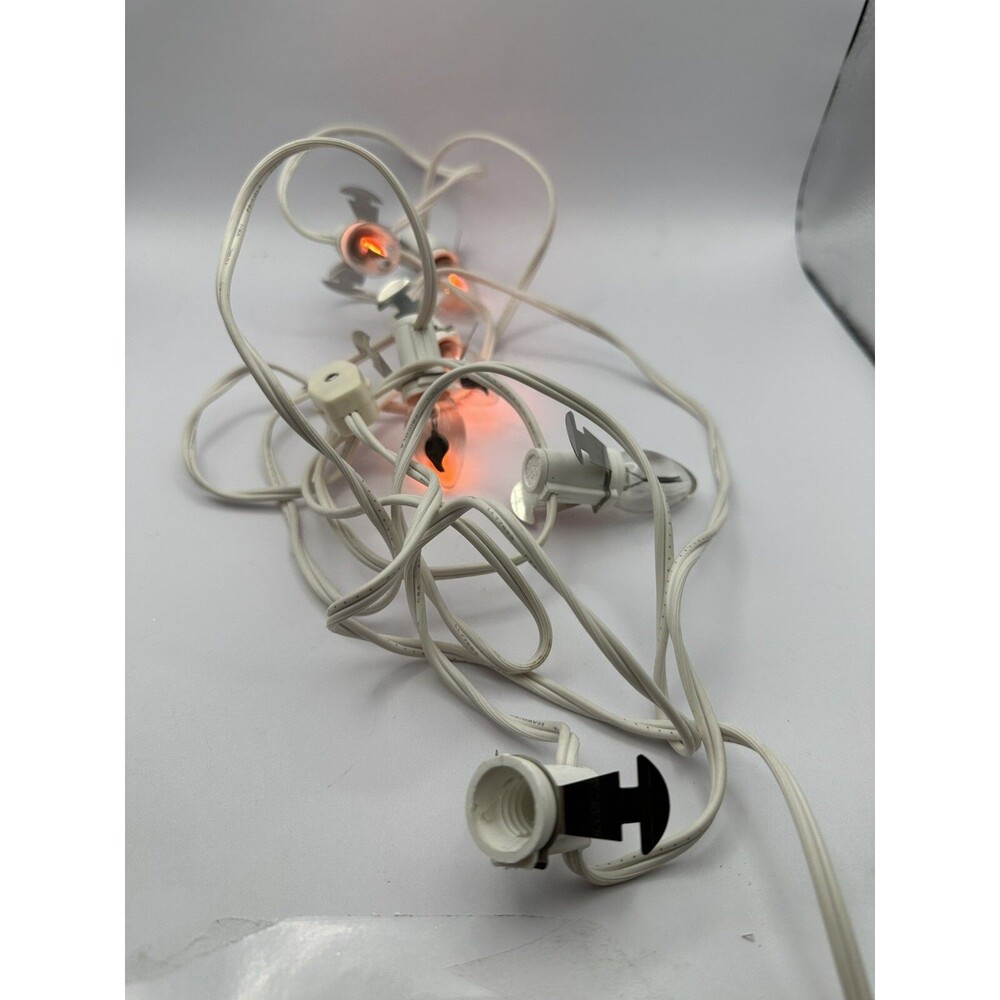Power Cord Flame Lights Electric Grandeur Noel 2001 Village Missing One Bulb
